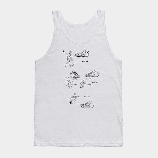 Soccer Training Shoe Vintage Patent Hand Drawing Tank Top by TheYoungDesigns